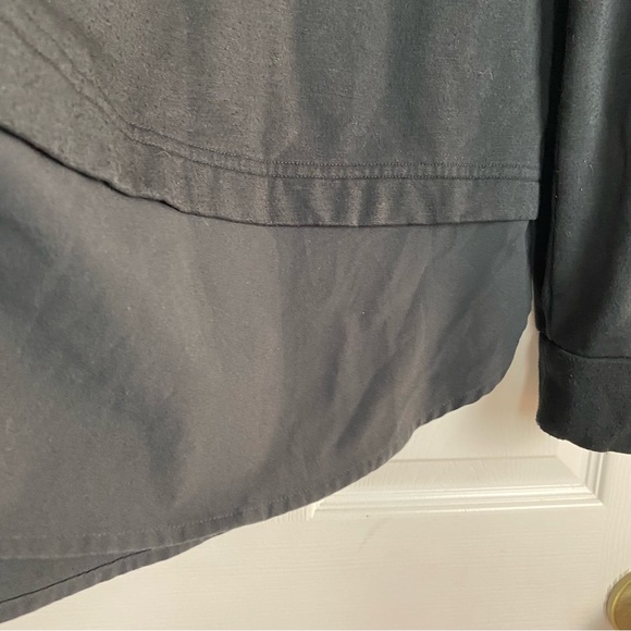 Calia Mixed Media Active Hooded Pullover Sweatshirt in Black - Picture 3 of 5